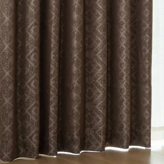 遮熱・遮光カーテン ひびき ブラウン 100×200cm 2枚組