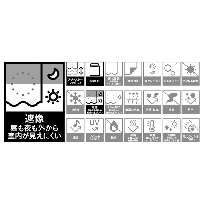 遮像 スクエア 100×108cm 2枚組 レースカーテン