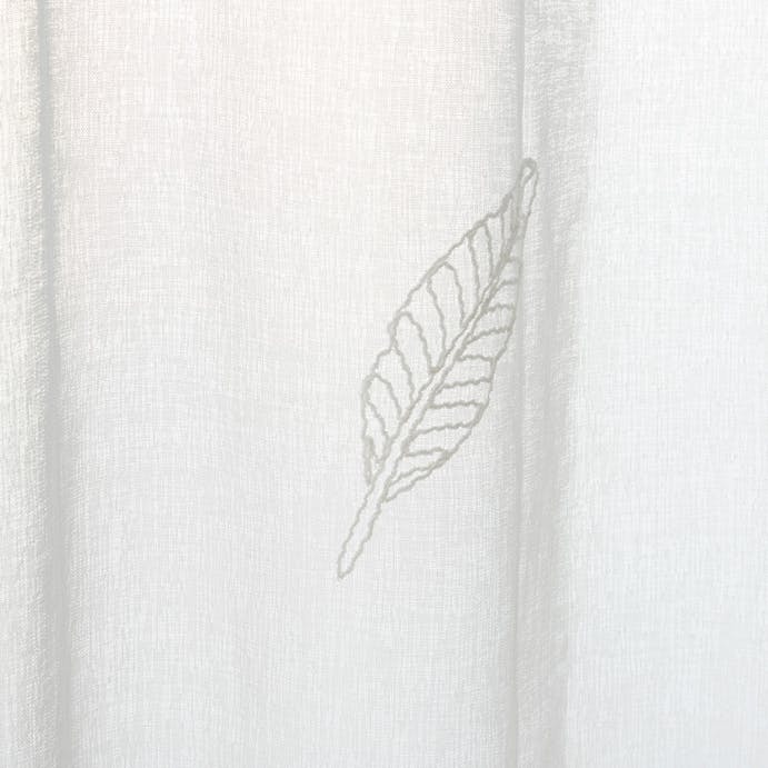 フェザー ホワイト 100×108cm 2枚組 レースカーテン