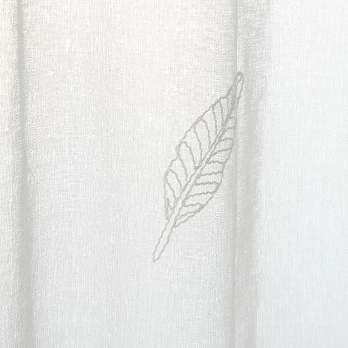 フェザー ホワイト 100×108cm 2枚組 レースカーテン