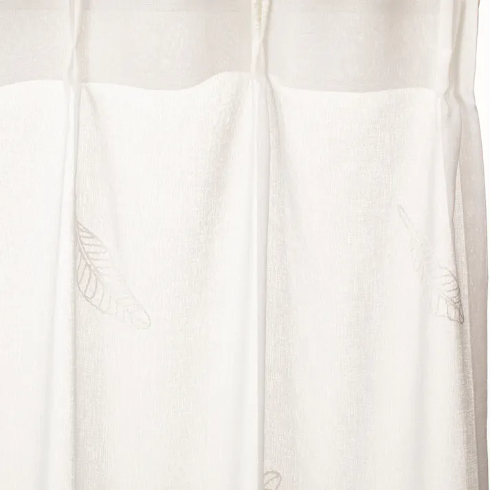 フェザー ホワイト 100×108cm 2枚組 レースカーテン