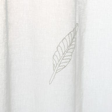 フェザー ホワイト 100×133cm 2枚組 レースカーテン