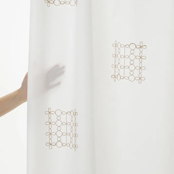 遮像・遮熱 コードリーフ 100×108cm 2枚組 レースカーテン