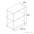 組立簡単キャスター付きラック ブラウン 29×65cm E57