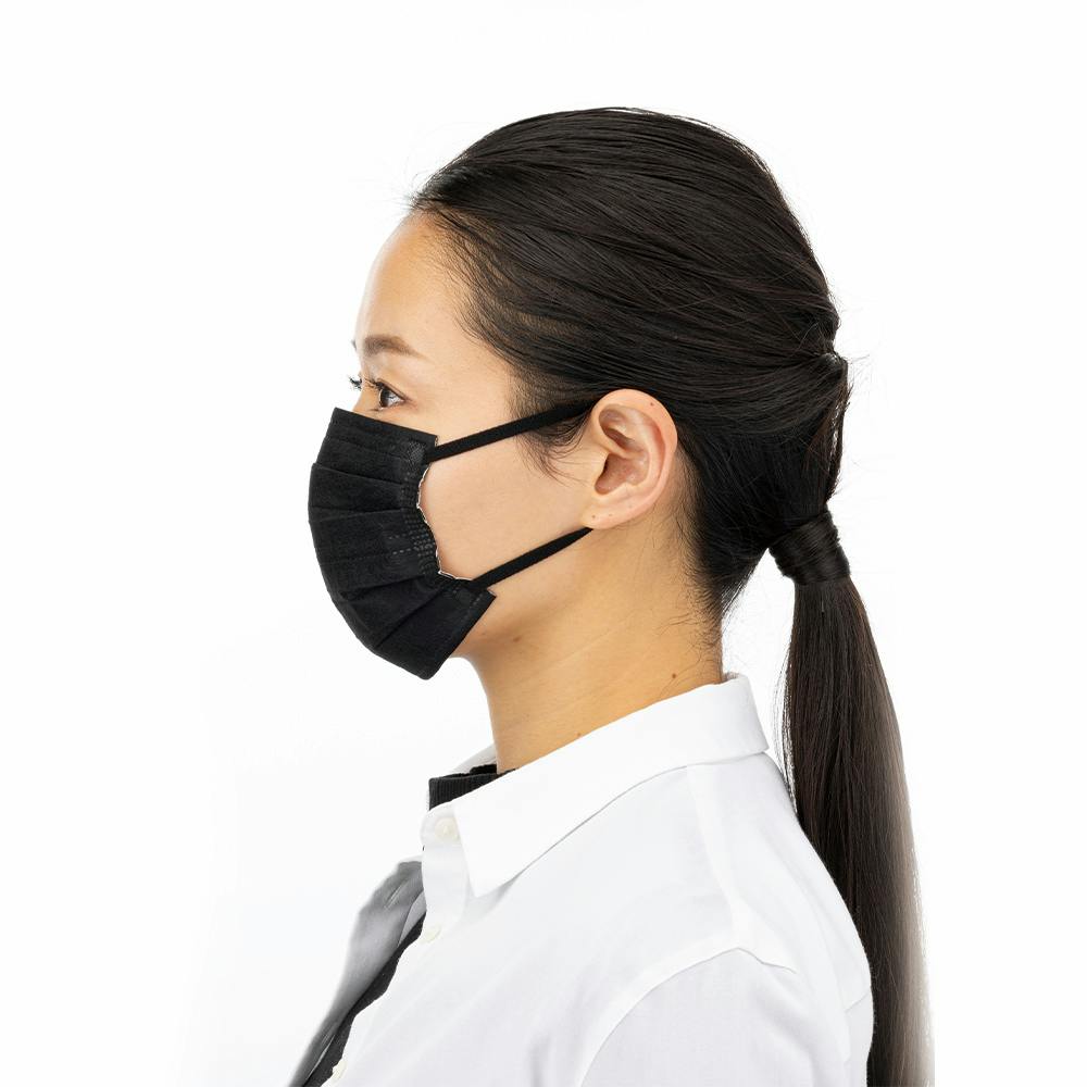 やわらかふわふわ素材のダブルワイヤー不織布マスク 小さめ ブラック 30枚 マスク・衛生用品・除菌 ホームセンター通販【カインズ】