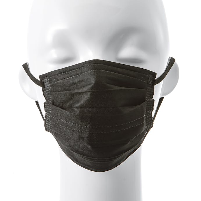 やわらかふわふわ素材のダブルワイヤー不織布マスク 小さめ ブラック 7枚(販売終了)