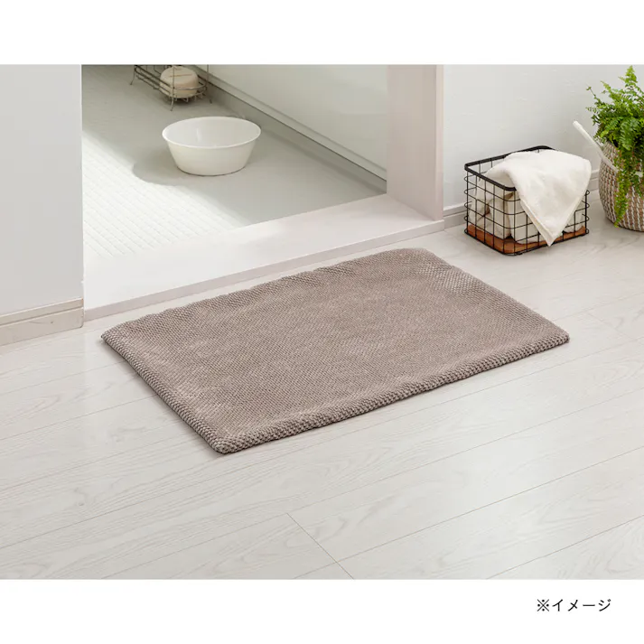 低反発バスマット 替えカバー ブラウン 50×80cm