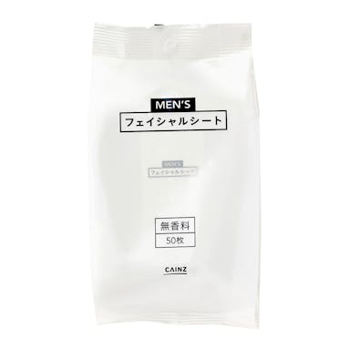 CAINZ メンズ フェイシャルシート ノンメントール 無香料 50枚入