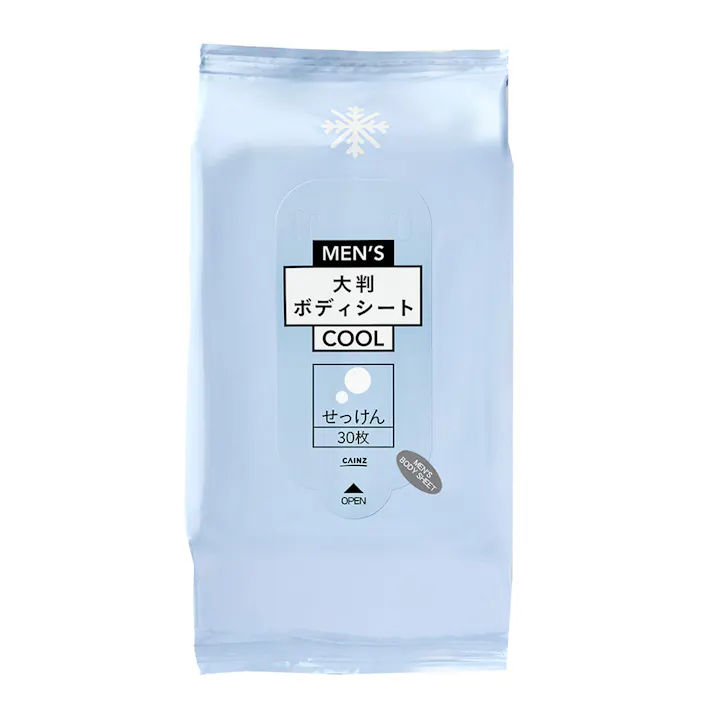 CAINZ メンズ 大判ボディシート クール 石けんの香り 30枚入