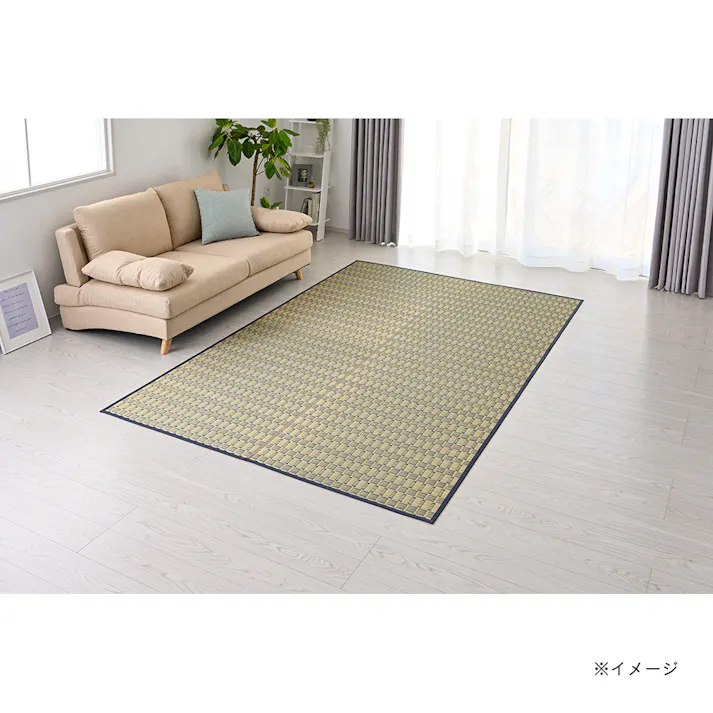 撥水い草上敷 杏ライン 江戸間 3帖