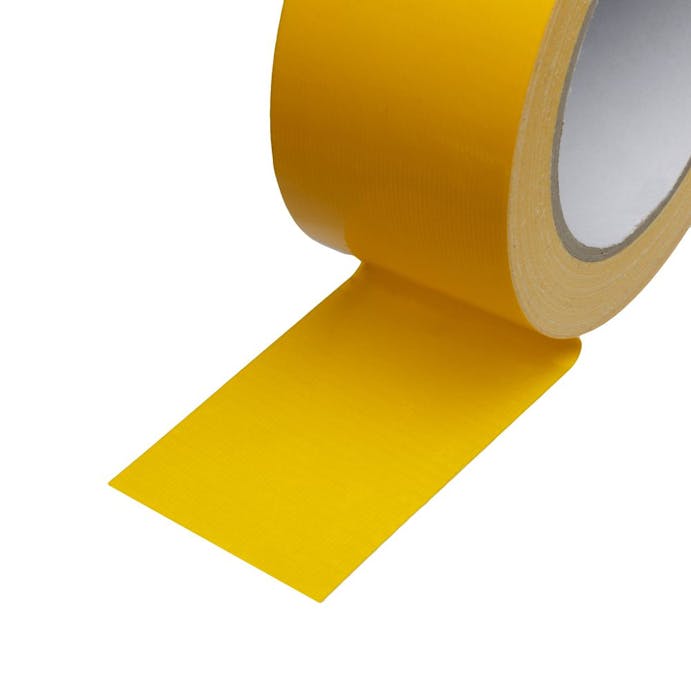 【ケース販売】カインズ カラー布粘着テープ 幅50mm×長さ25m イエロー