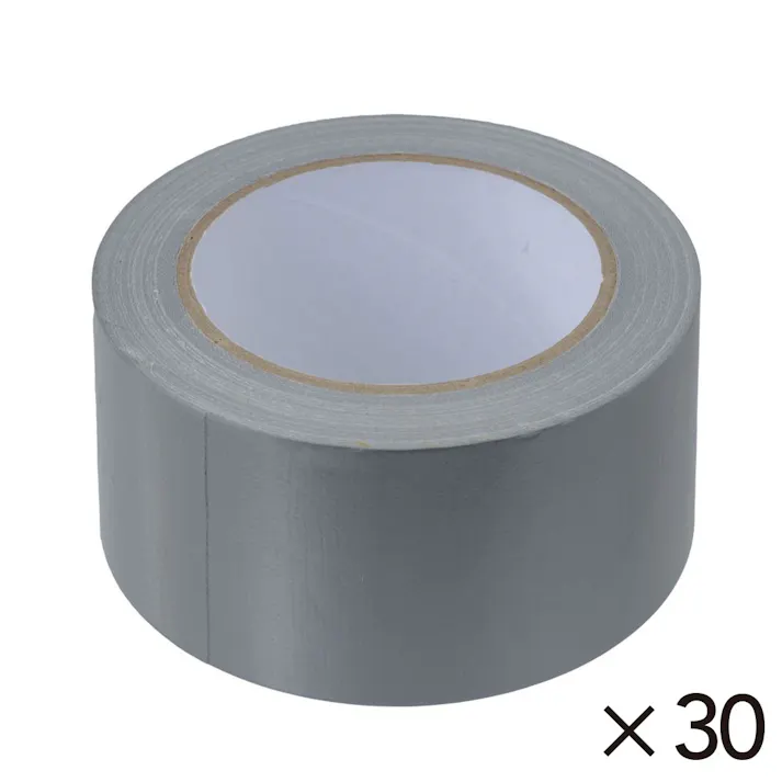 【ケース販売】カインズ カラー布粘着テープ シルバー 幅50mm 長さ25m 30個入