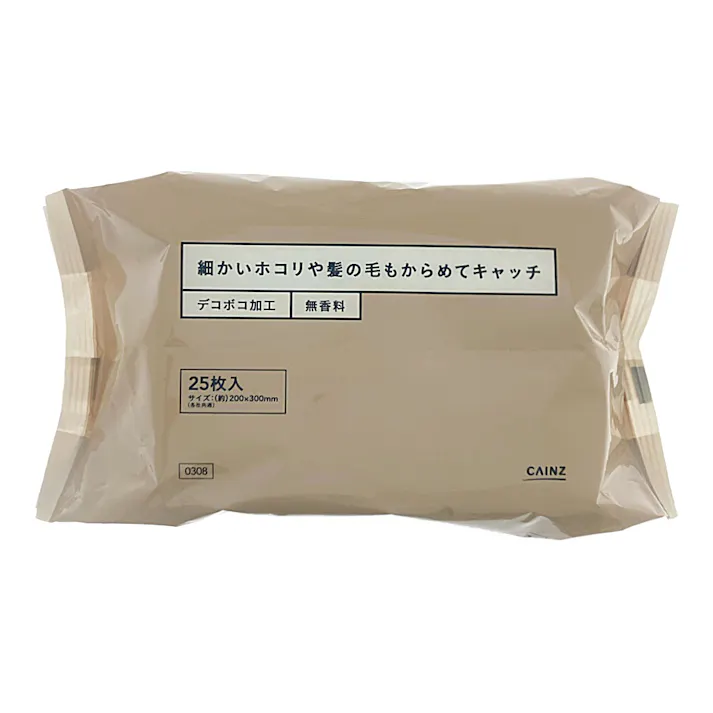 カインズ デコボコ加工 ドライ フロア用おそうじシート 25枚