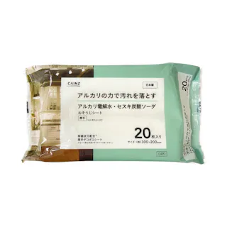 カインズ アルカリ電解水・セスキ炭酸ソーダ おそうじシート 厚手 20枚入