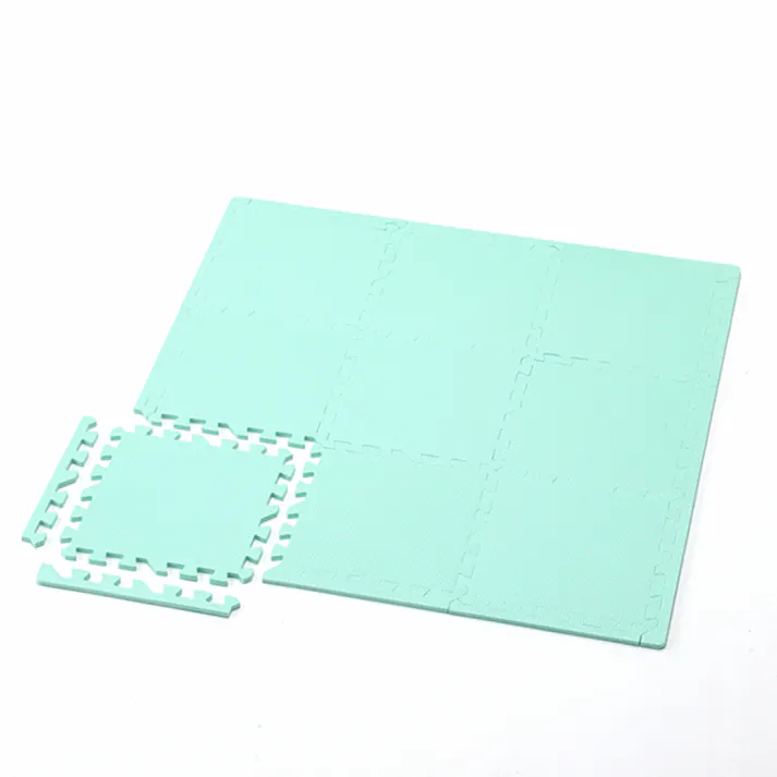 縁付 ジョイントフロアマット ミントグリーン 30×30cm 9枚組セット