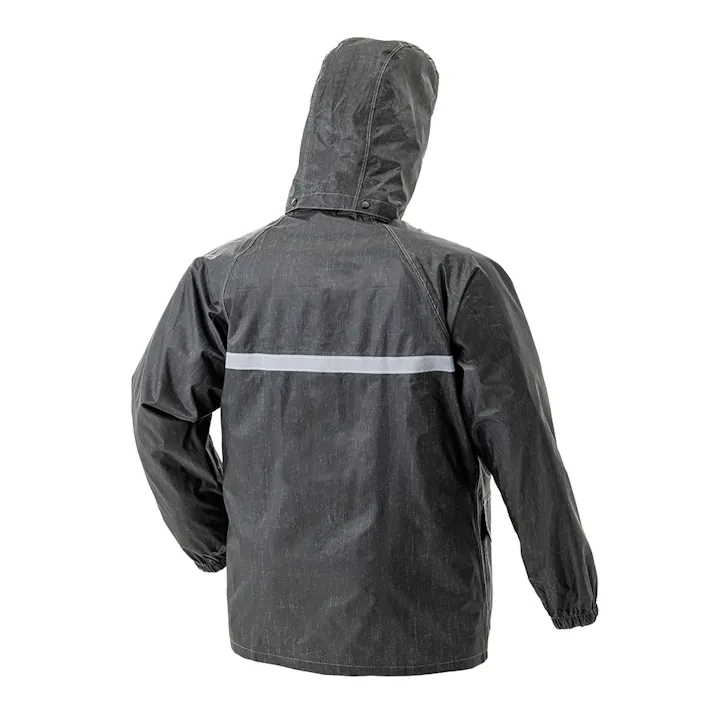 カインズ リフレクター付きレインスーツ 杢ブラック L TH1411