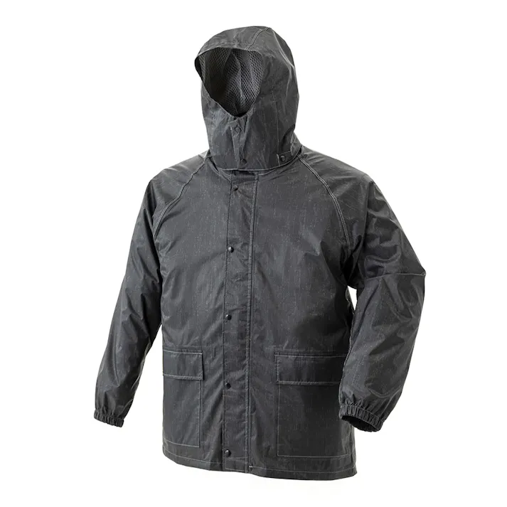 カインズ リフレクター付きレインスーツ 杢ブラック 3L TH1411