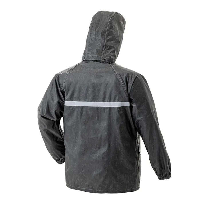 カインズ リフレクター付きレインスーツ 杢ブラック 3L TH1411