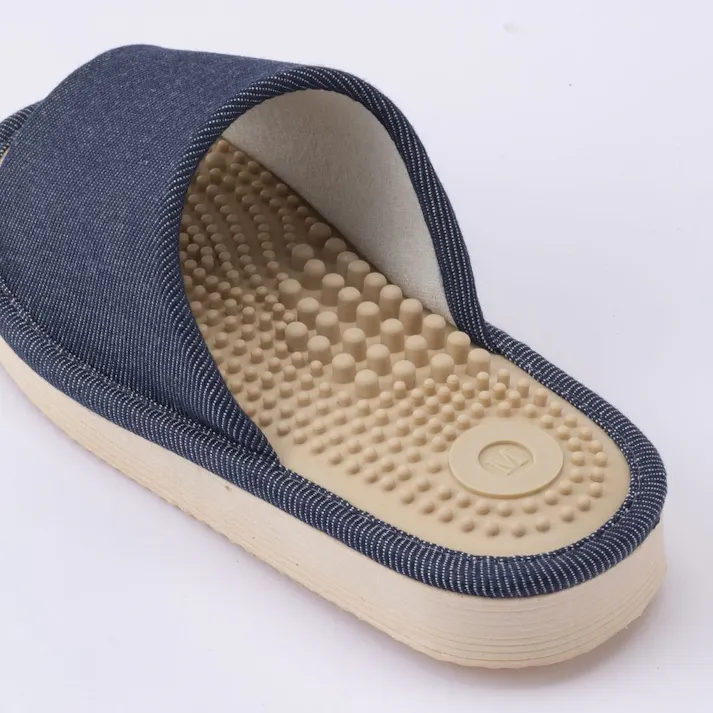 足裏刺激スリッパ ソフトクッション ネイビー M