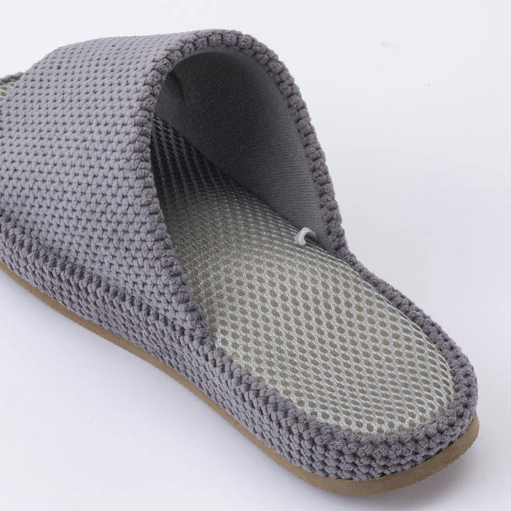 足裏ポイント刺激スリッパ L グレー | スリッパ・ルームシューズ 通販