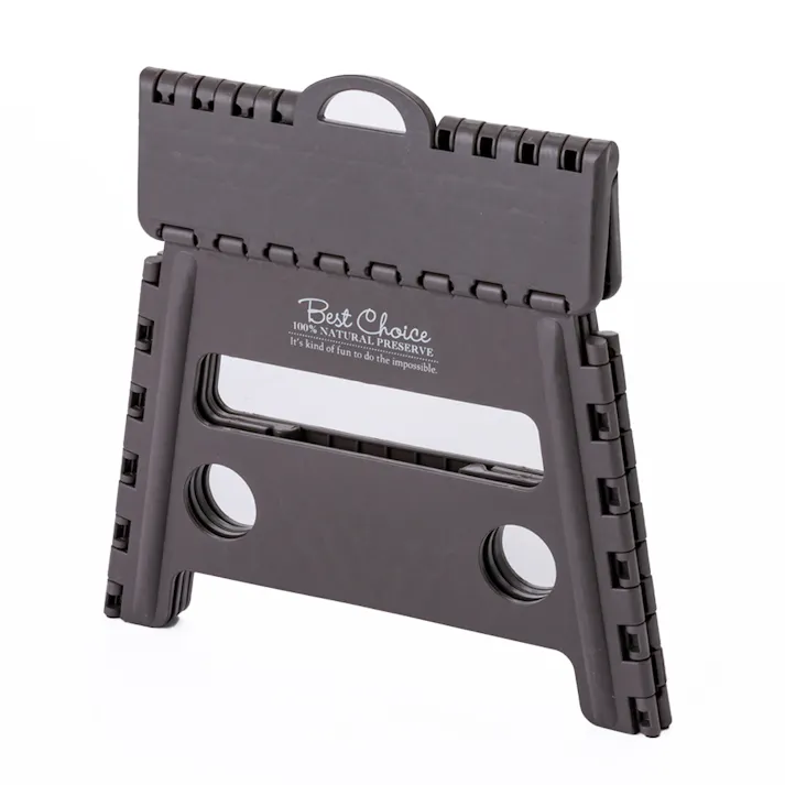 持ち運びしやすい折りたたみ踏み台 ワイド ブラウン