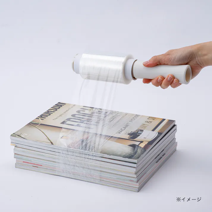 ミニストレッチフィルム 12ミクロン ホルダー付 幅10cm×長さ150m