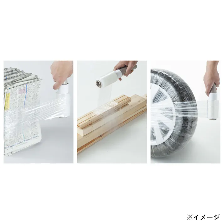 ミニストレッチフィルム 12ミクロン ホルダー付 幅10cm×長さ150m