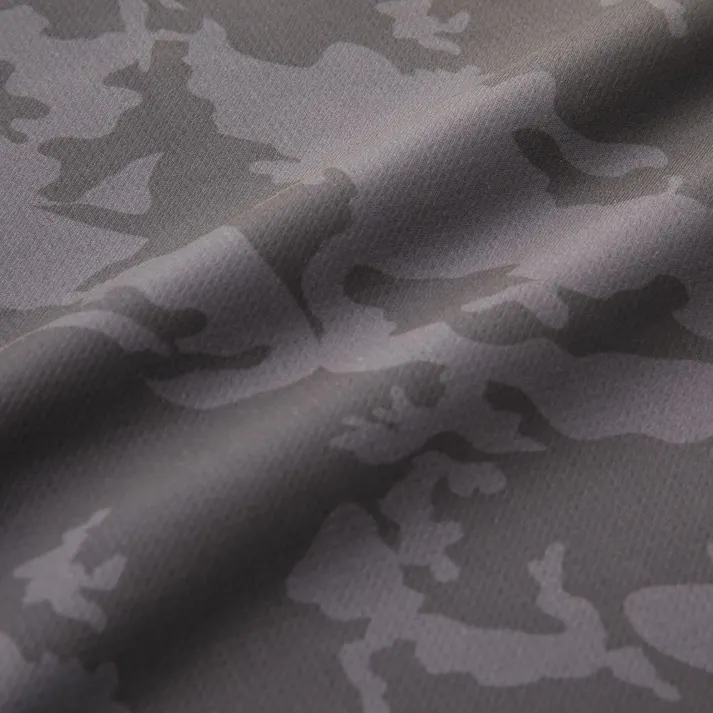 スピードドライ メッシュ切替Tシャツ 長袖 ブラックカモフラ 3L