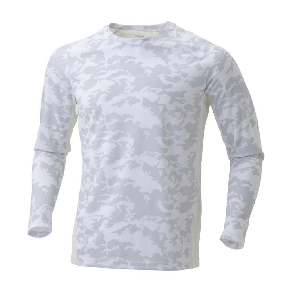 スピードドライ メッシュ切替Tシャツ 長袖 ホワイトカモフラ 3L