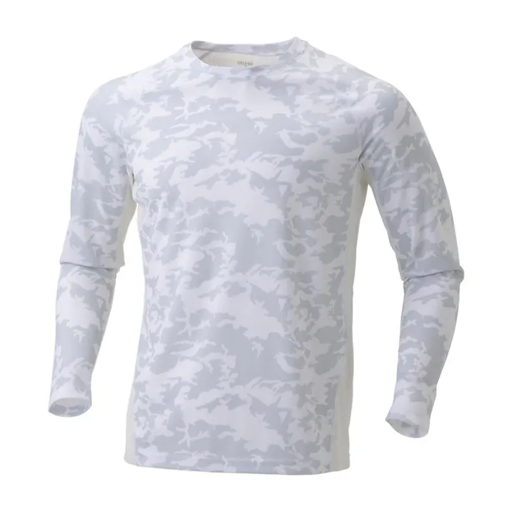 スピードドライ メッシュ切替Tシャツ 長袖 ホワイトカモフラ 3L