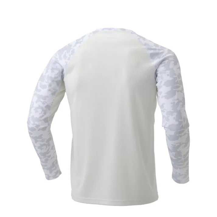 スピードドライ メッシュ切替Tシャツ 長袖 ホワイトカモフラ 3L