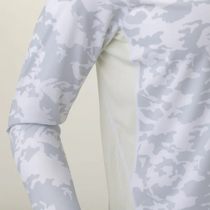 スピードドライ メッシュ切替Tシャツ 長袖 ホワイトカモフラ 3L