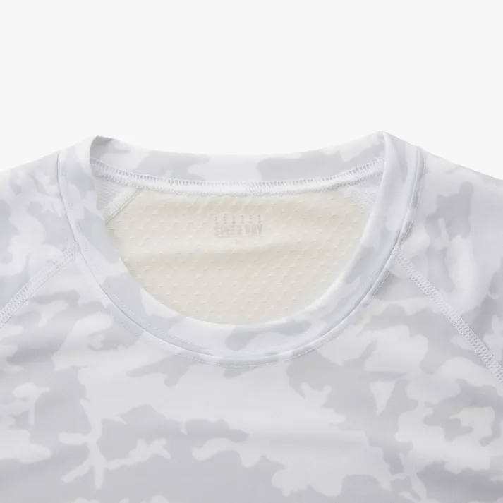 スピードドライ メッシュ切替Tシャツ 長袖 ホワイトカモフラ 3L
