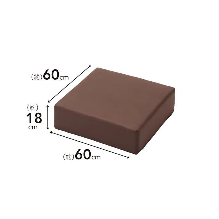 ブロックソファ 中材 幅60cm 奥行60cm 高さ18cm 重量約3.2kg【別送品】