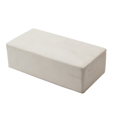 ブロックソファカバー ＆Pet リブ ホワイト 60×120×36cm【別送品】