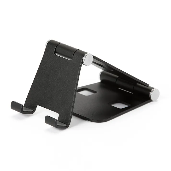 カインズ 三つに折りたためるアルミスマホスタンド ブラック