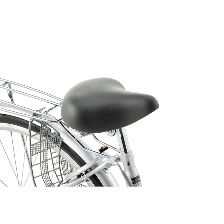 【自転車】パンクしない軽快車 27インチ 内装3段 シルバー