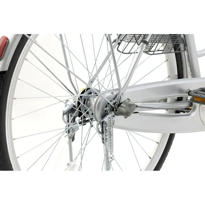 【自転車】パンクしない軽快車 27インチ 内装3段 シルバー