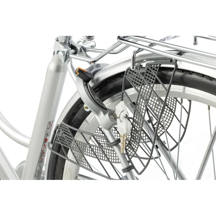 【自転車】パンクしない軽快車 27インチ 内装3段 シルバー