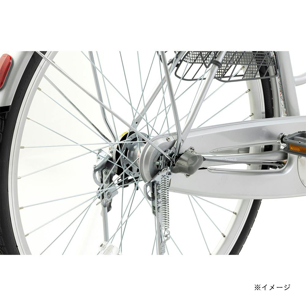 自転車】パンクしない軽快車 27インチ 内装3段 ブラック | ファミリー