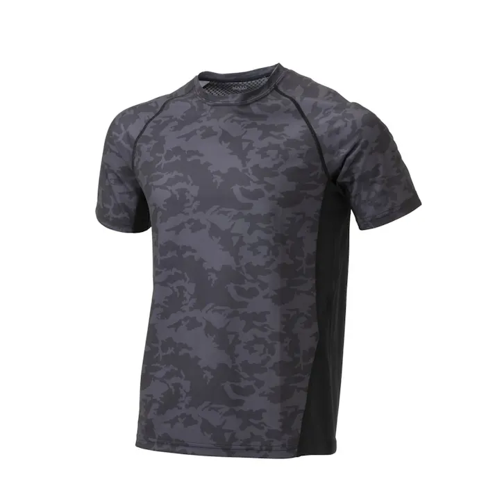 スピードドライ メッシュ切替Tシャツ 半袖 ブラックカモフラ L(販売終了)