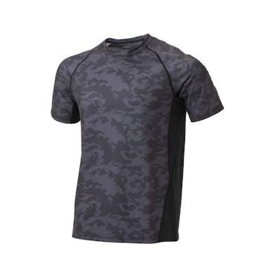 スピードドライ メッシュ切替Tシャツ 半袖 ブラックカモフラ LL