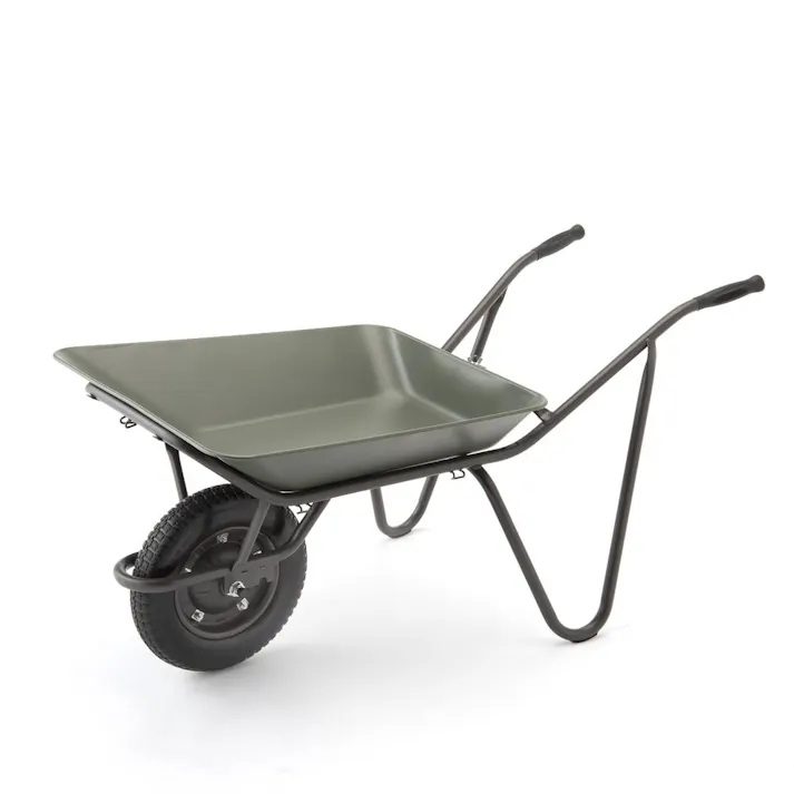 カインズ コンテナを載せやすい浅型一輪車 ノーパンク ダークグリーン CKI-01【SU】