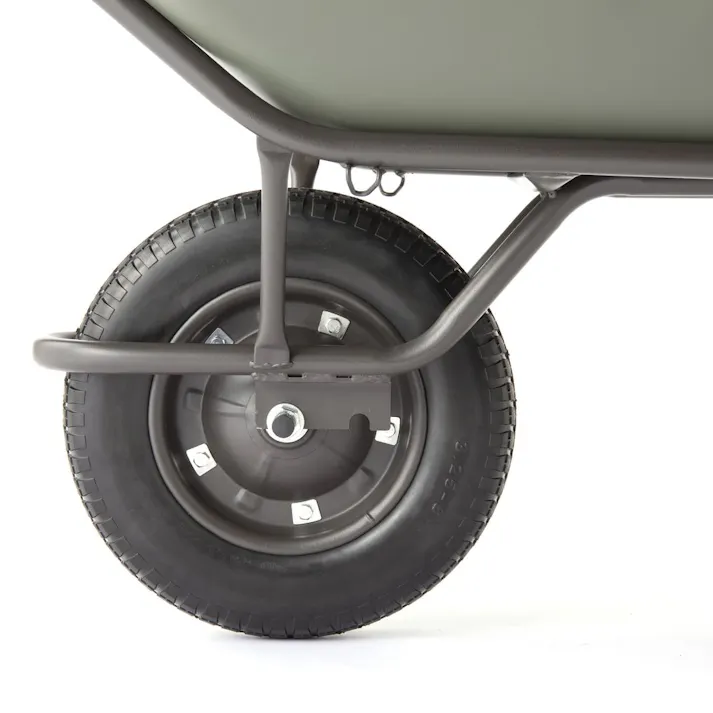 カインズ コンテナを載せやすい浅型一輪車 ノーパンク ダークグリーン CKI-01【SU】