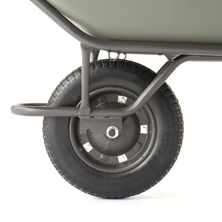 カインズ コンテナを載せやすい浅型一輪車 ノーパンク ダークグリーン CKI-01【SU】