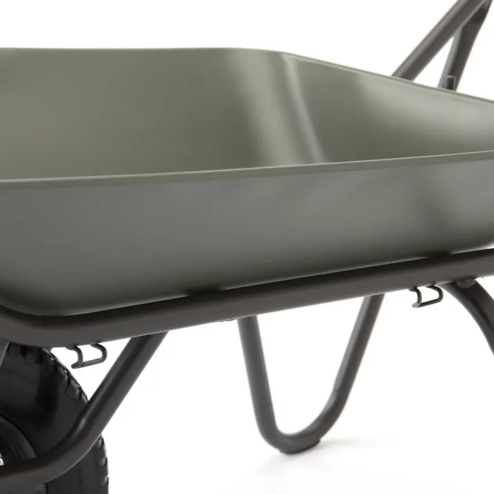 カインズ コンテナを載せやすい浅型一輪車 ノーパンク ダークグリーン CKI-01【SU】