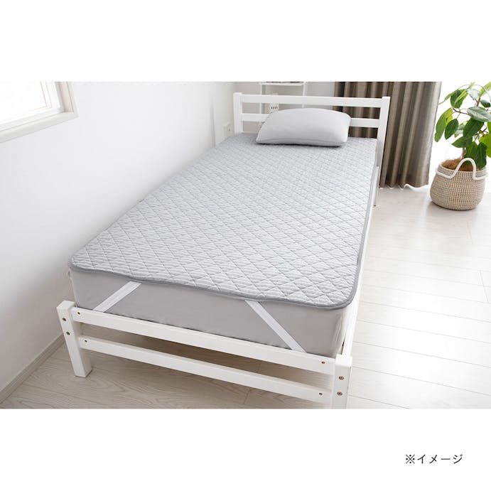 抗菌防臭 敷きパッド グレー シングル 100×200cm(販売終了)