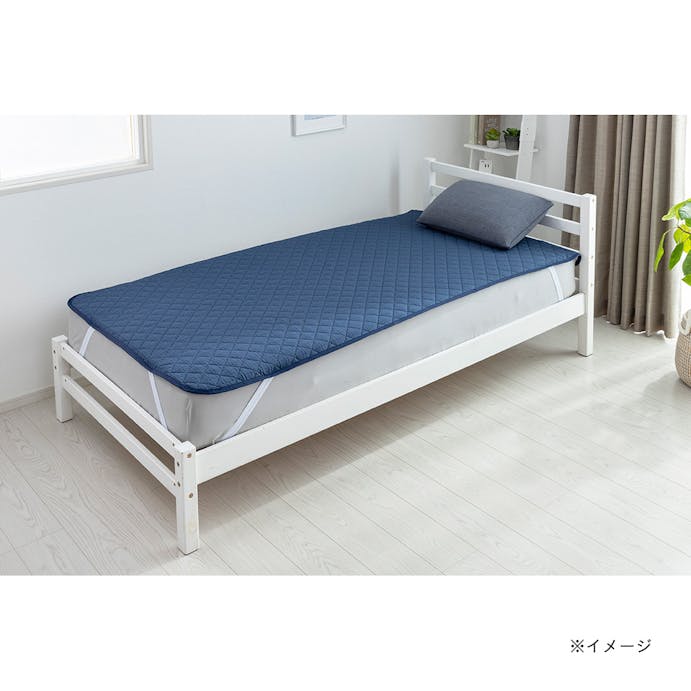 抗菌防臭 敷きパッド ネイビー シングル 100×200cm(販売終了)