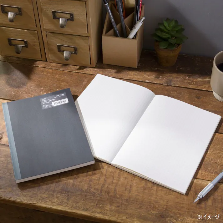 カインズ Salasse サラッセ 糸かがり綴じノート A5 80枚 方眼 ブラック