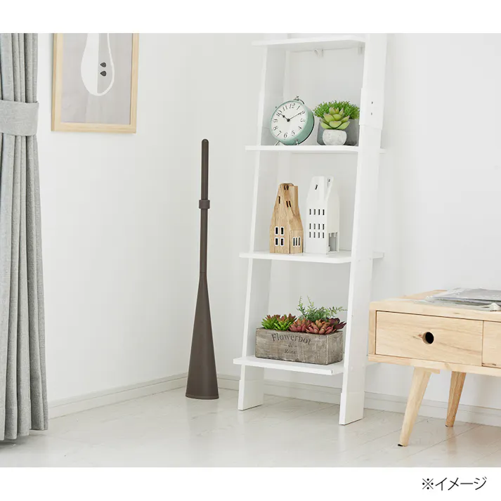 立つほうきロング ブラウン